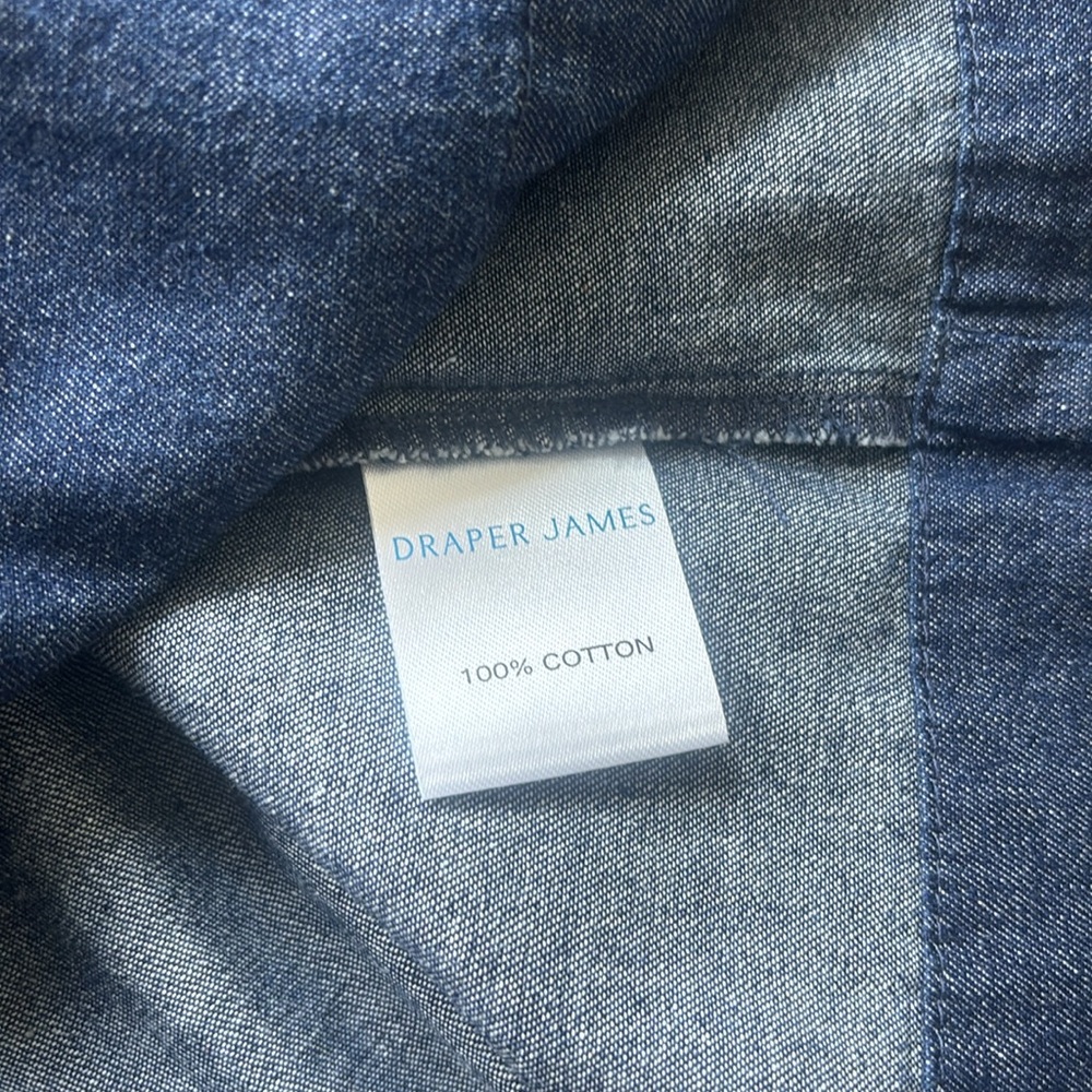 Draper James Chambray Ruffle Shift Dress - Picture 9 of 12